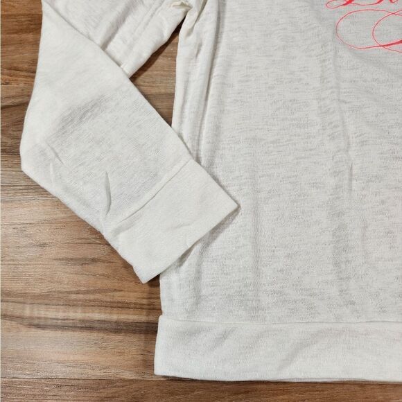 🔸️NWT Victoria's Secret Cream "Bombshell" Burnout Long Sleeve Sweater XLarge - Picture 10 of 12